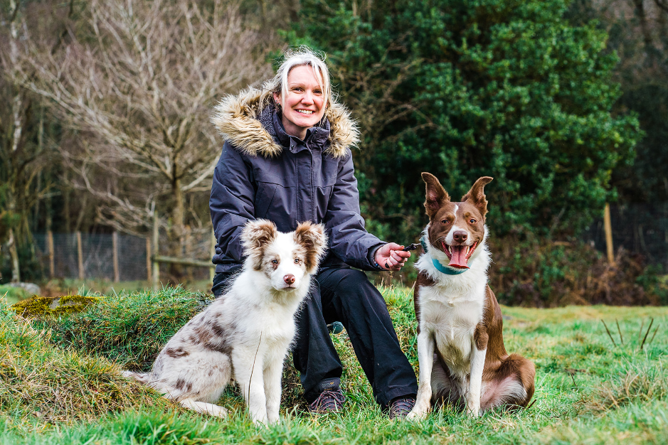 Alison with dogs